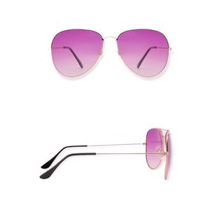 Violet Aviator Sunglasses/Mood Changers Gold Frames